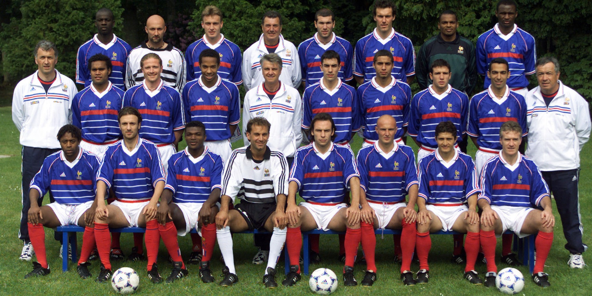The French national soccer team poses for the official team picture at Clairfontaine
